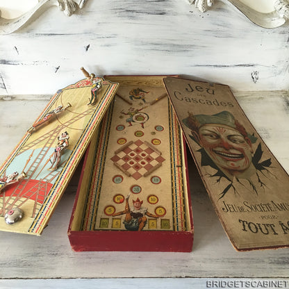 Antique Jeu des Cascades Toy Game Doll
