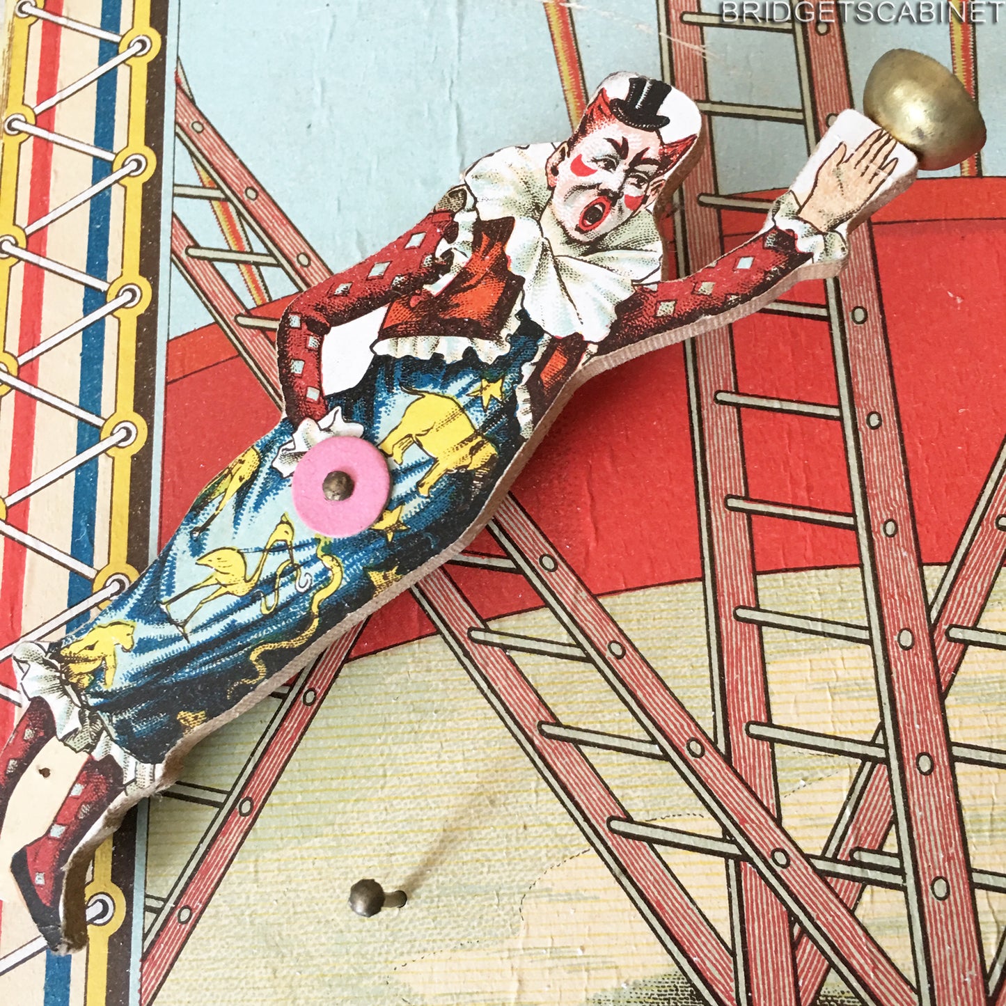 Antique Jeu des Cascades Toy Game Doll