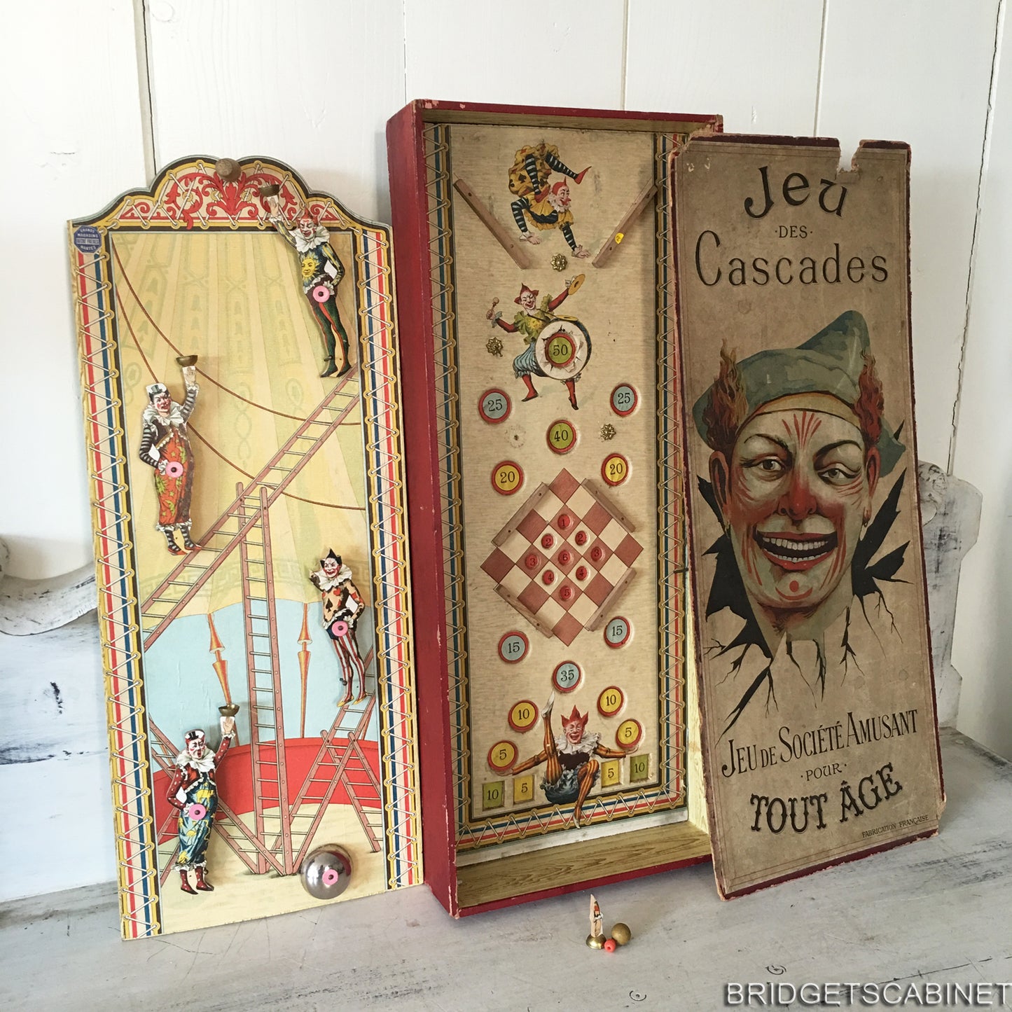 Antique Jeu des Cascades Toy Game Doll
