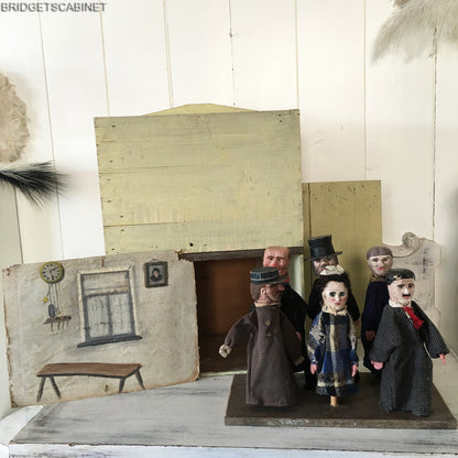 1930s French "Floral" Theater 6 Puppets