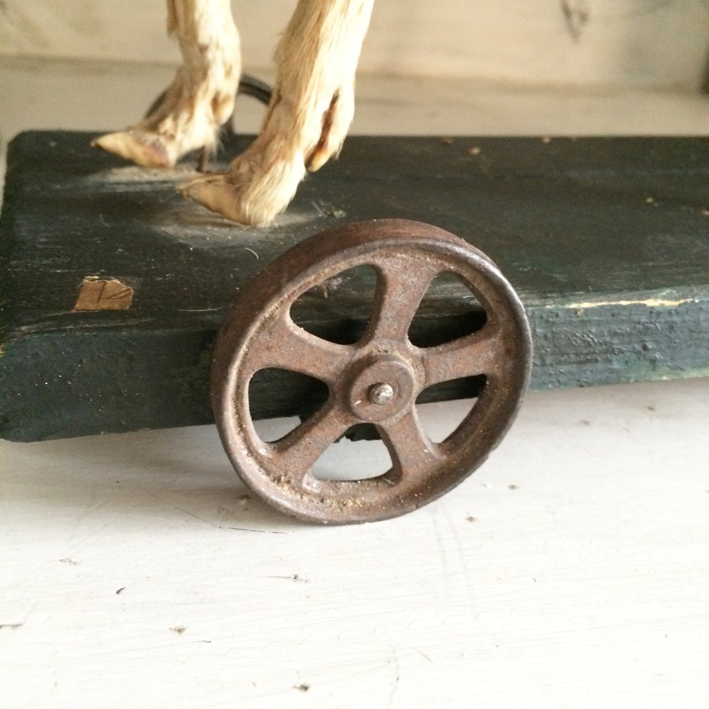 1920s German Pull Toy Baby Fawn Doll