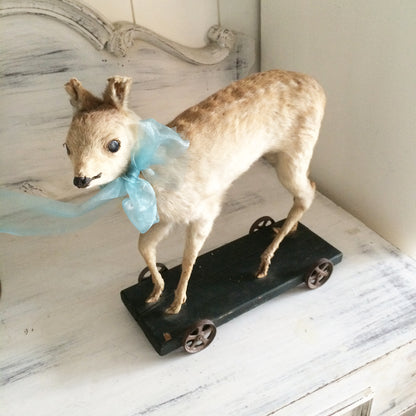 1920s German Pull Toy Baby Fawn Doll