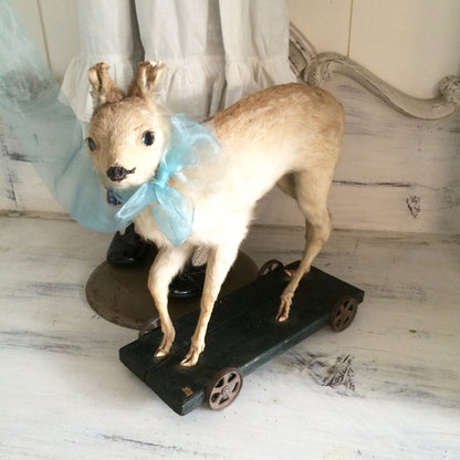 1920s German Pull Toy Baby Fawn Doll