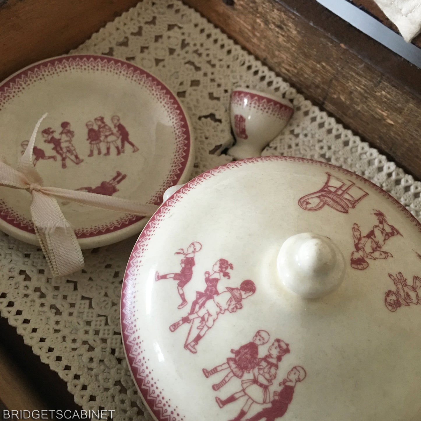 1900s French Dinnerware Set Doll