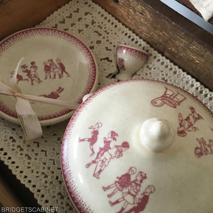1900s French Dinnerware Set Doll