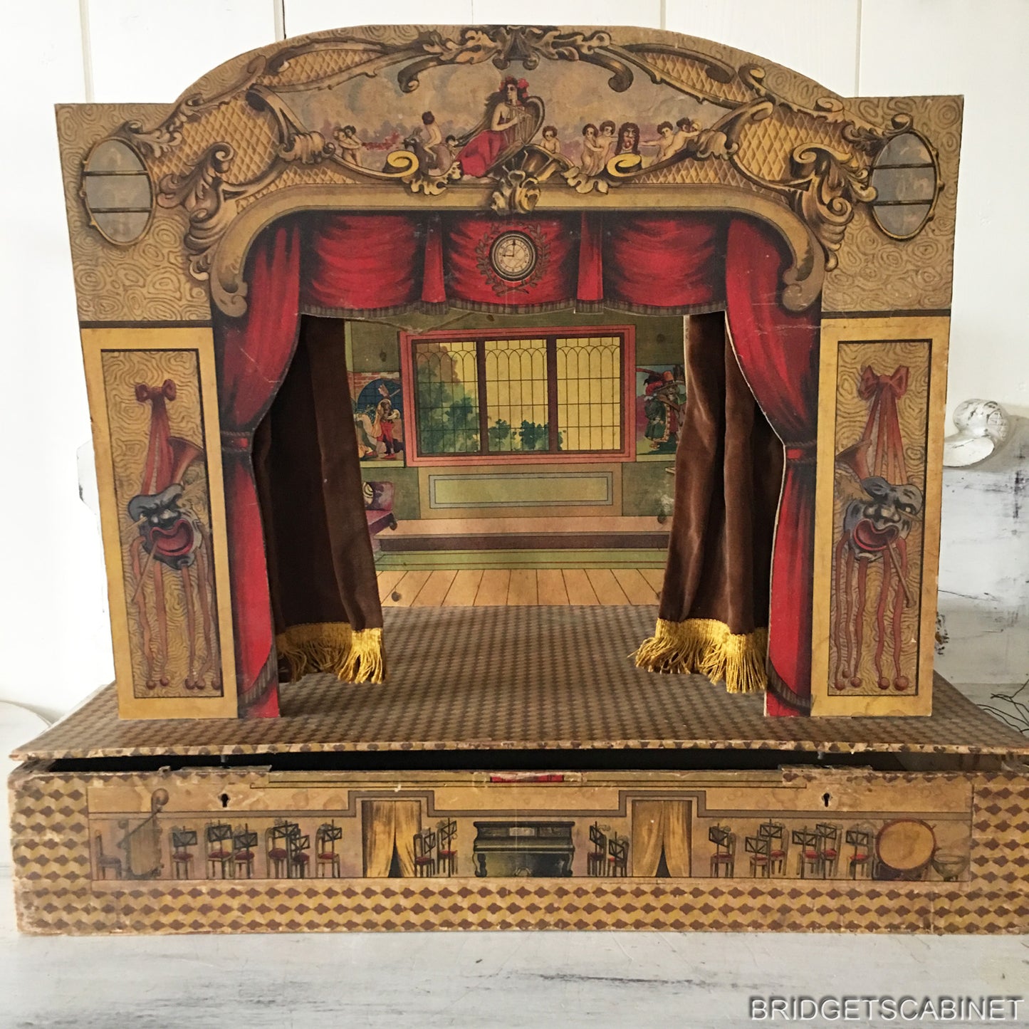 1900s Commedia Dell'Arte Puppet Theater