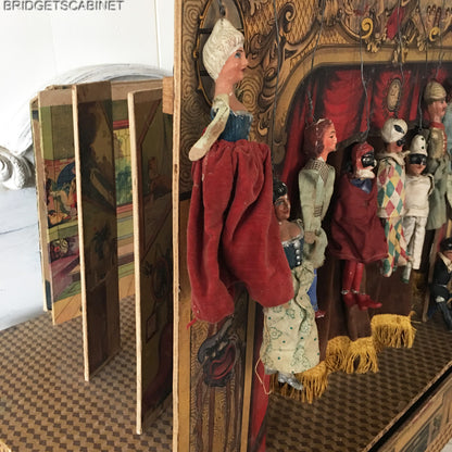 1900s Commedia Dell'Arte Puppet Theater