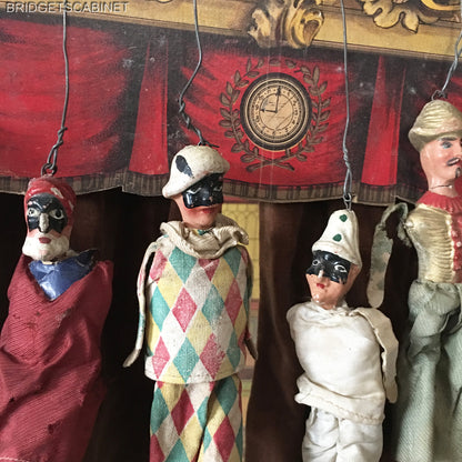 1900s Commedia Dell'Arte Puppet Theater
