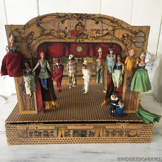 1900s Commedia Dell'Arte Puppet Theater