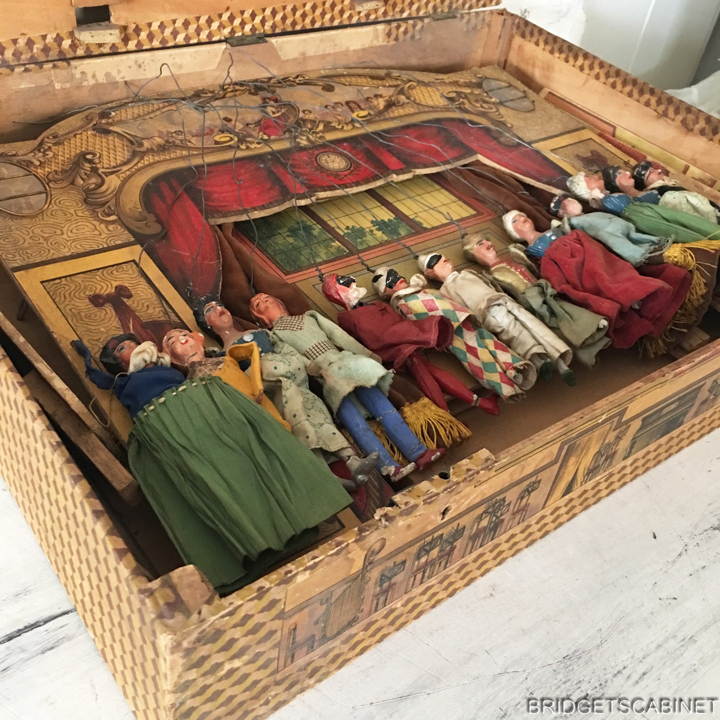 1900s Commedia Dell'Arte Puppet Theater