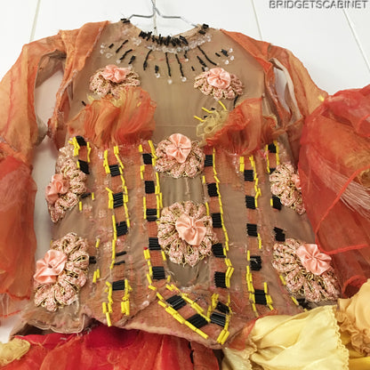Vintage Stage Folies Bergeres CanCan Costume Dress