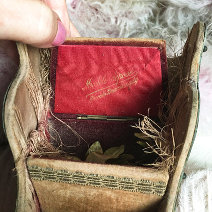 19th Century French Embossed Cherubs Doll Sleigh