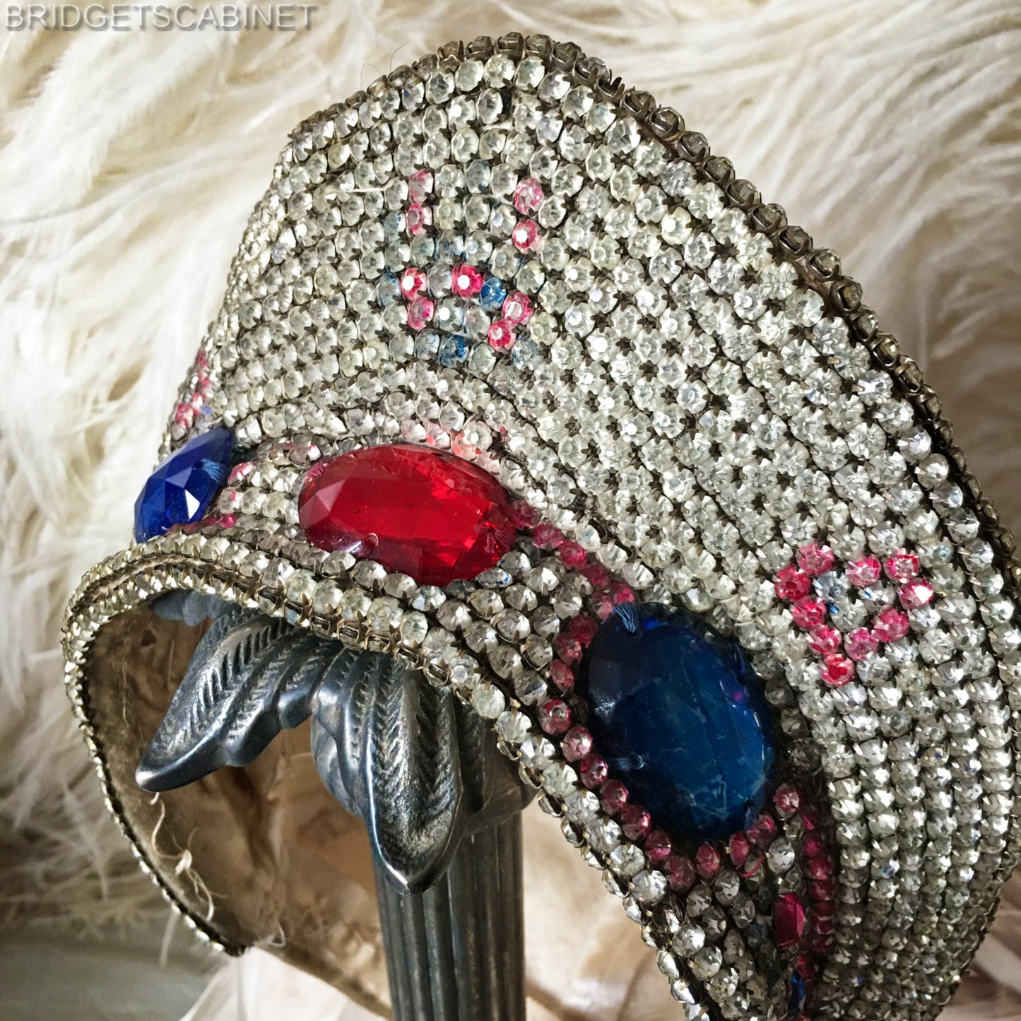 1920s Stage Theater Headdress Filled Rhinestones