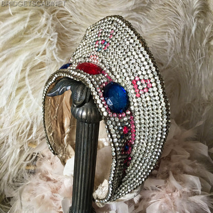 1920s Stage Theater Headdress Filled Rhinestones