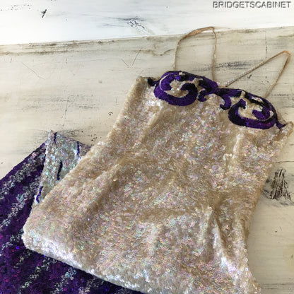 1940s Sequin Vintage Evening Show Dress
