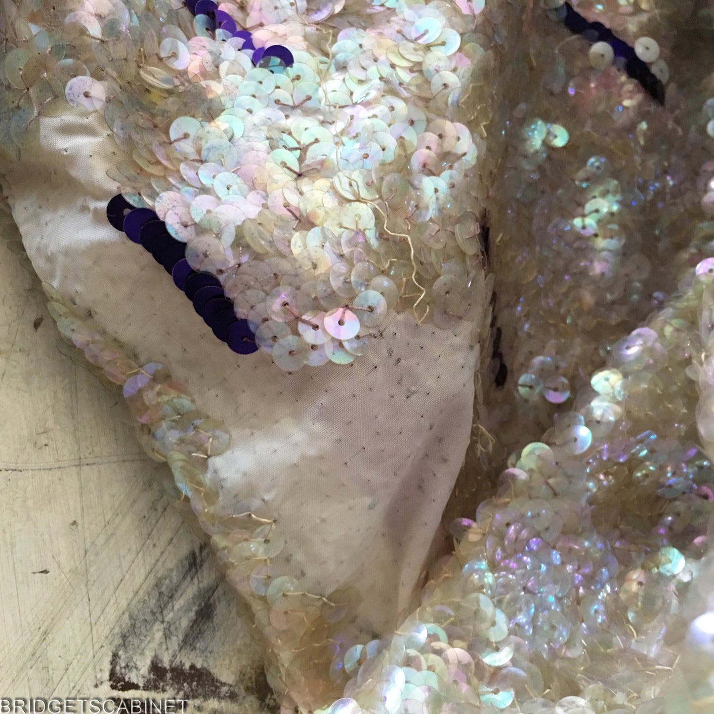 1940s Sequin Vintage Evening Show Dress