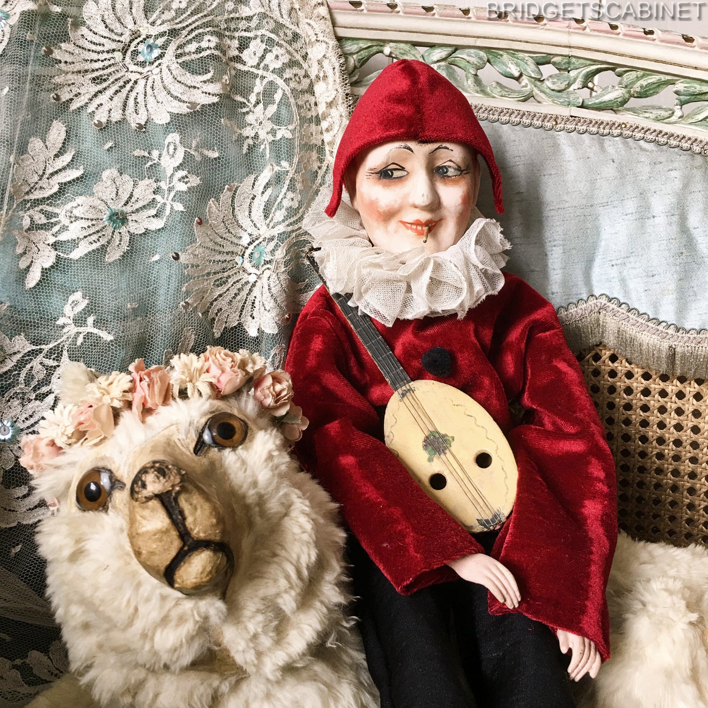 1900s Smoker Music Box Doll