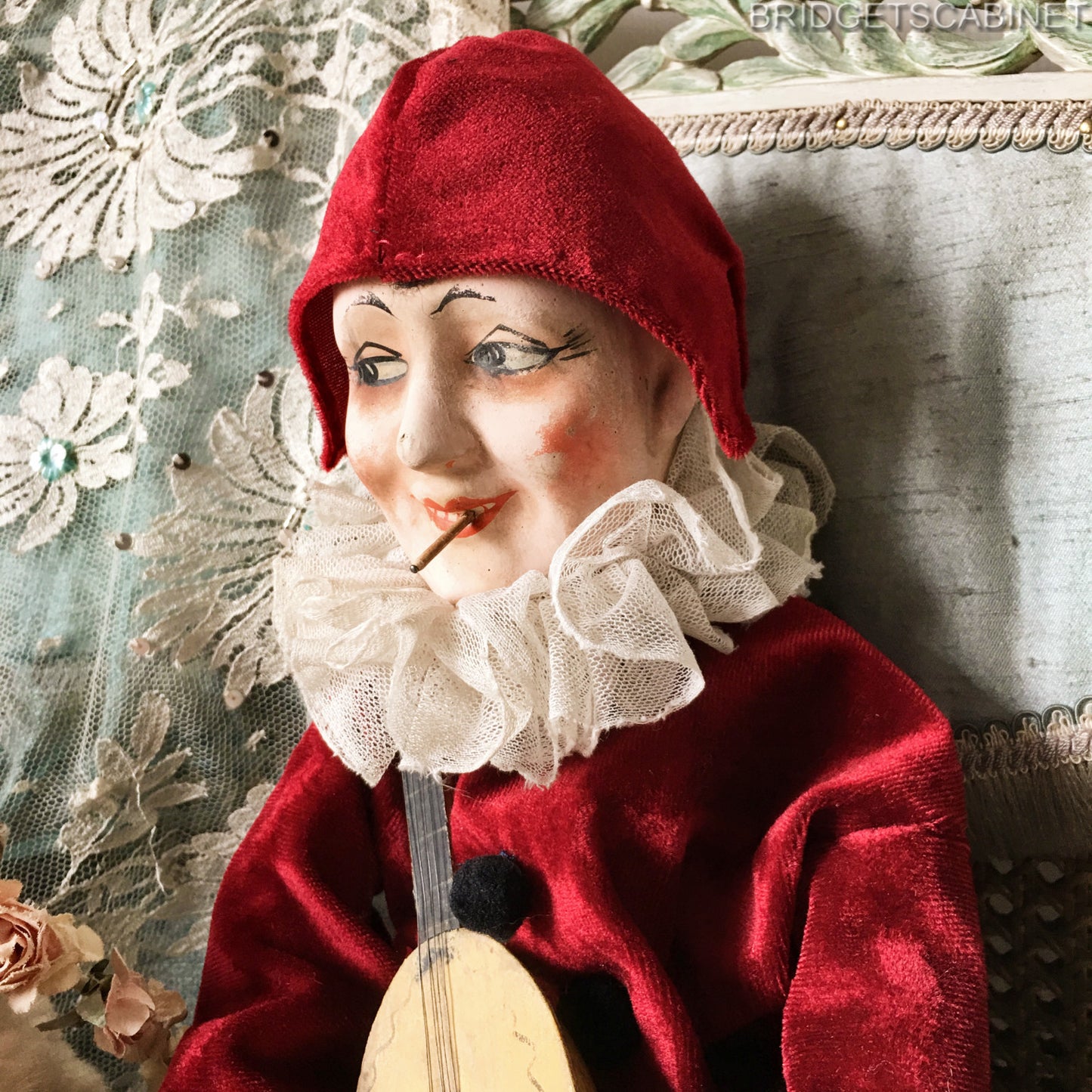 1900s Smoker Music Box Doll