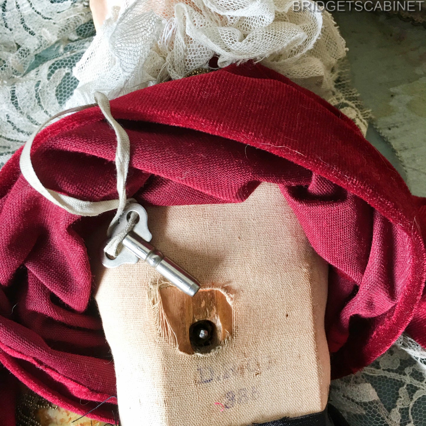 1900s Smoker Music Box Doll