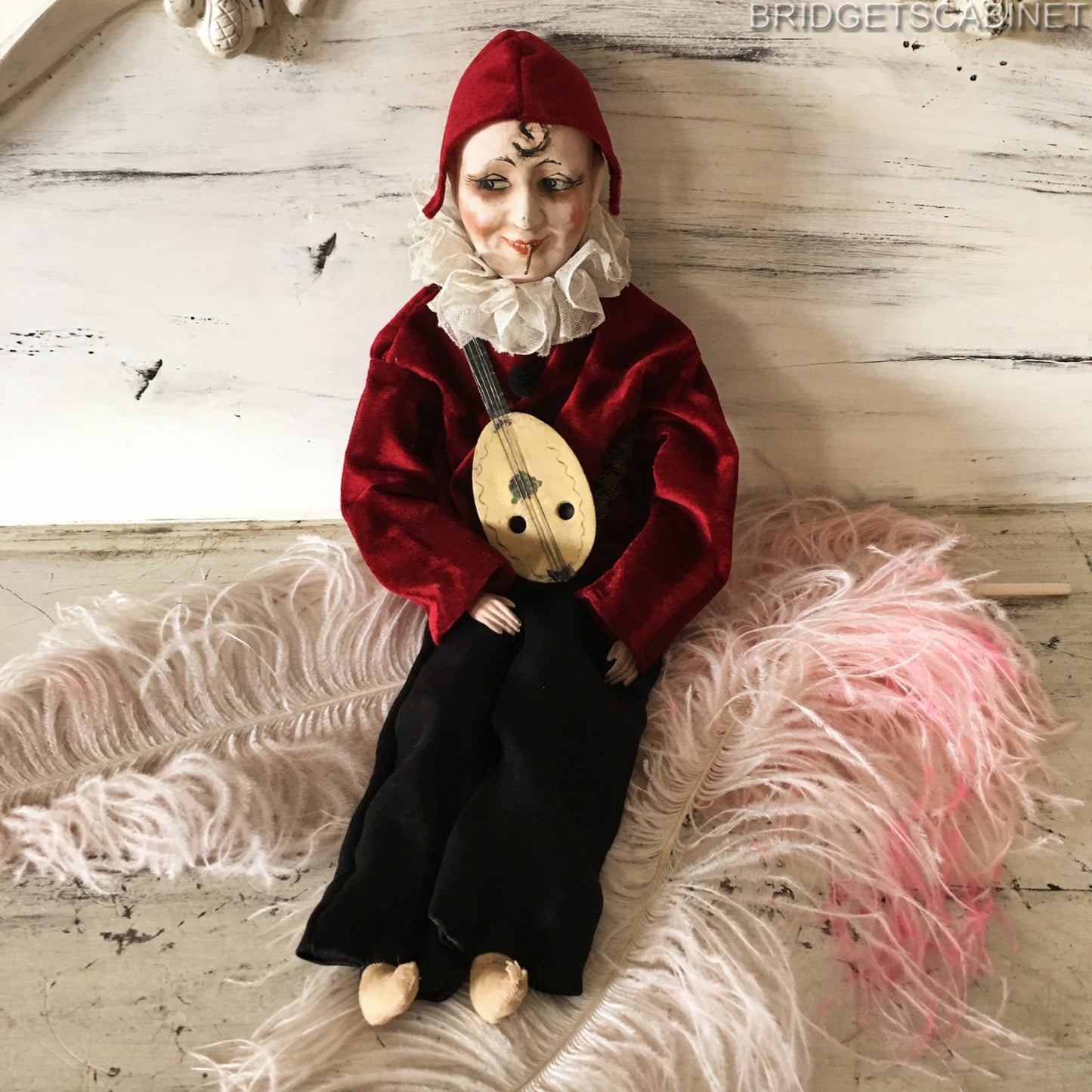 1900s Smoker Music Box Doll