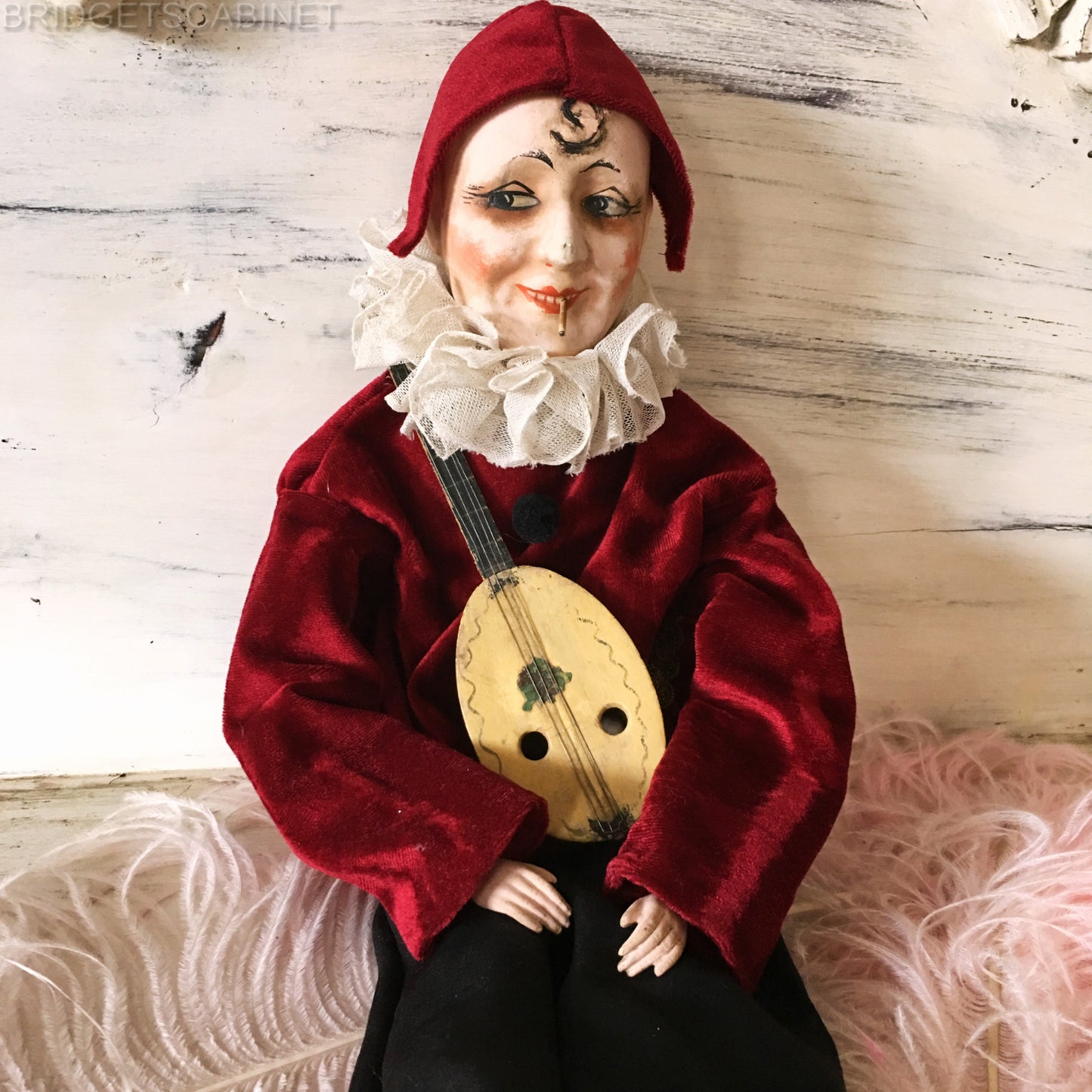 1900s Smoker Music Box Doll