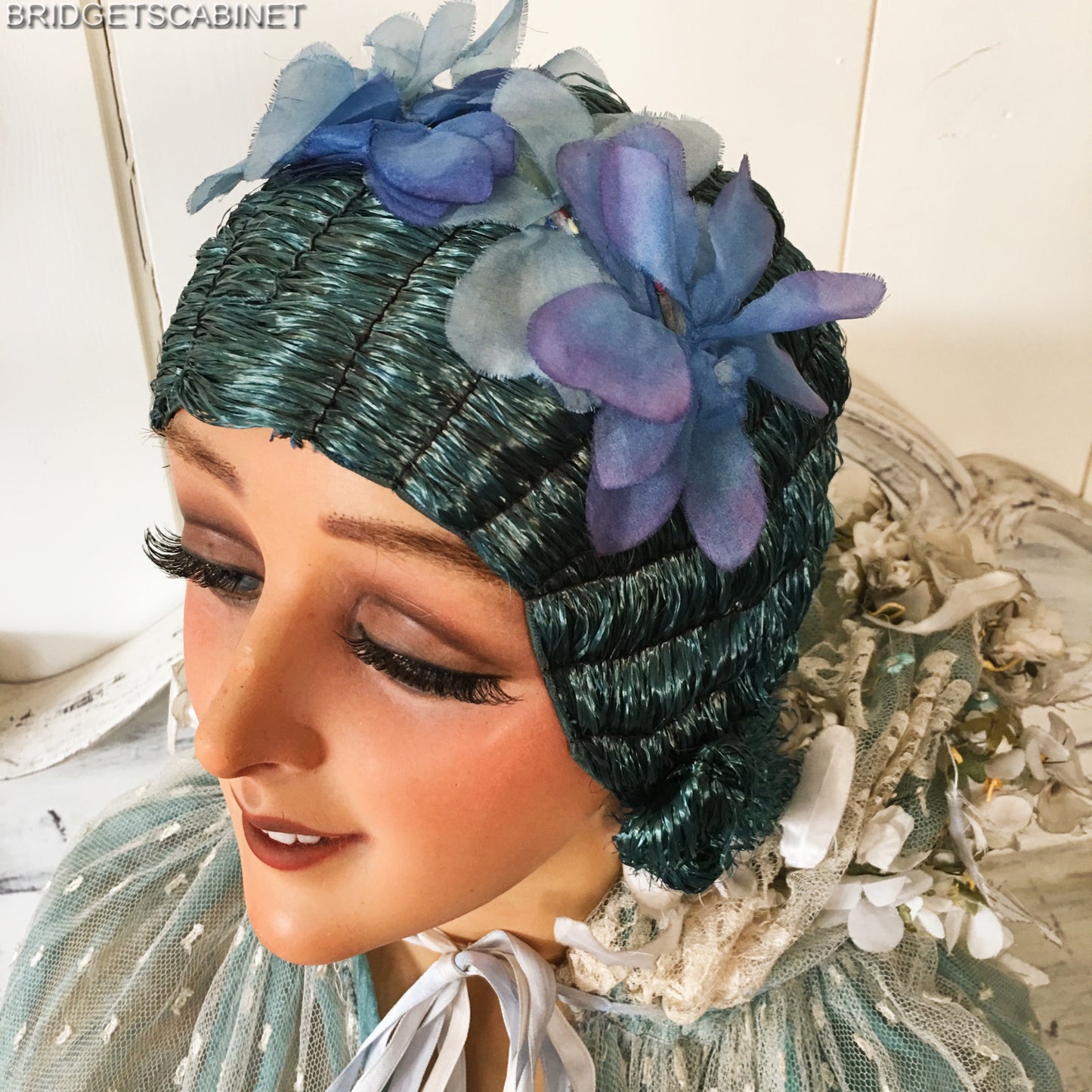 1920s Blue Flapper Wig