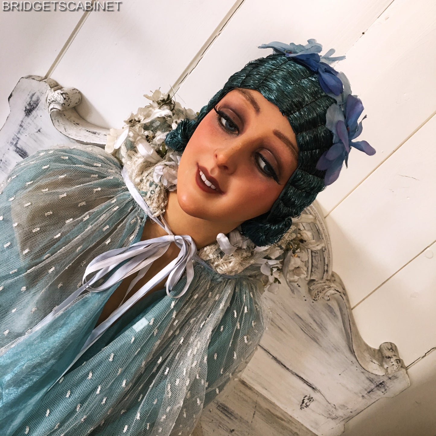 1920s Blue Flapper Wig