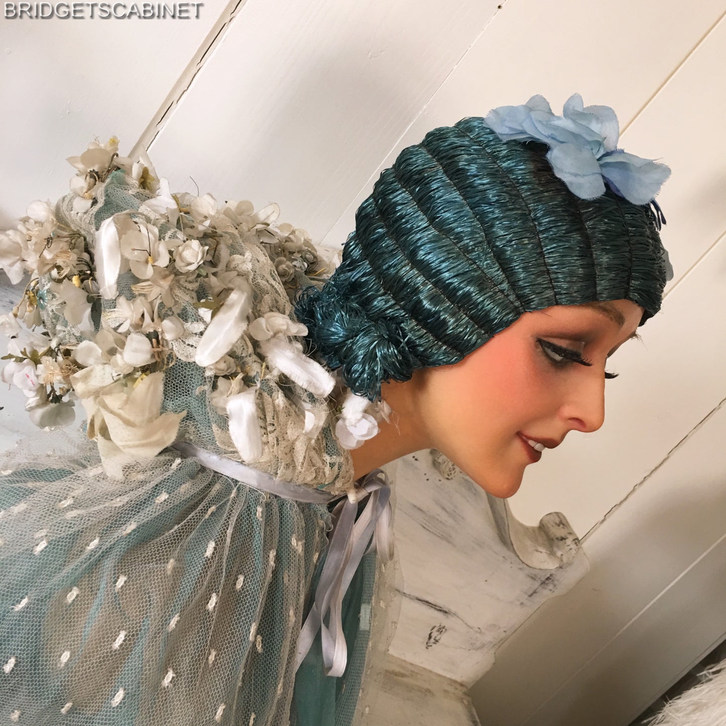 1920s Blue Flapper Wig