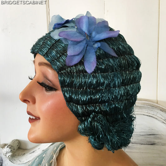 1920s Blue Flapper Wig