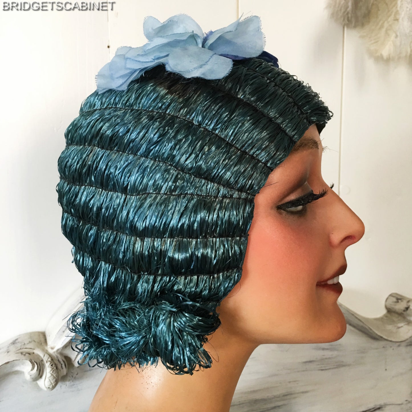 1920s Blue Flapper Wig