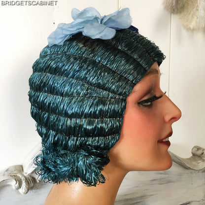 1920s Blue Flapper Wig