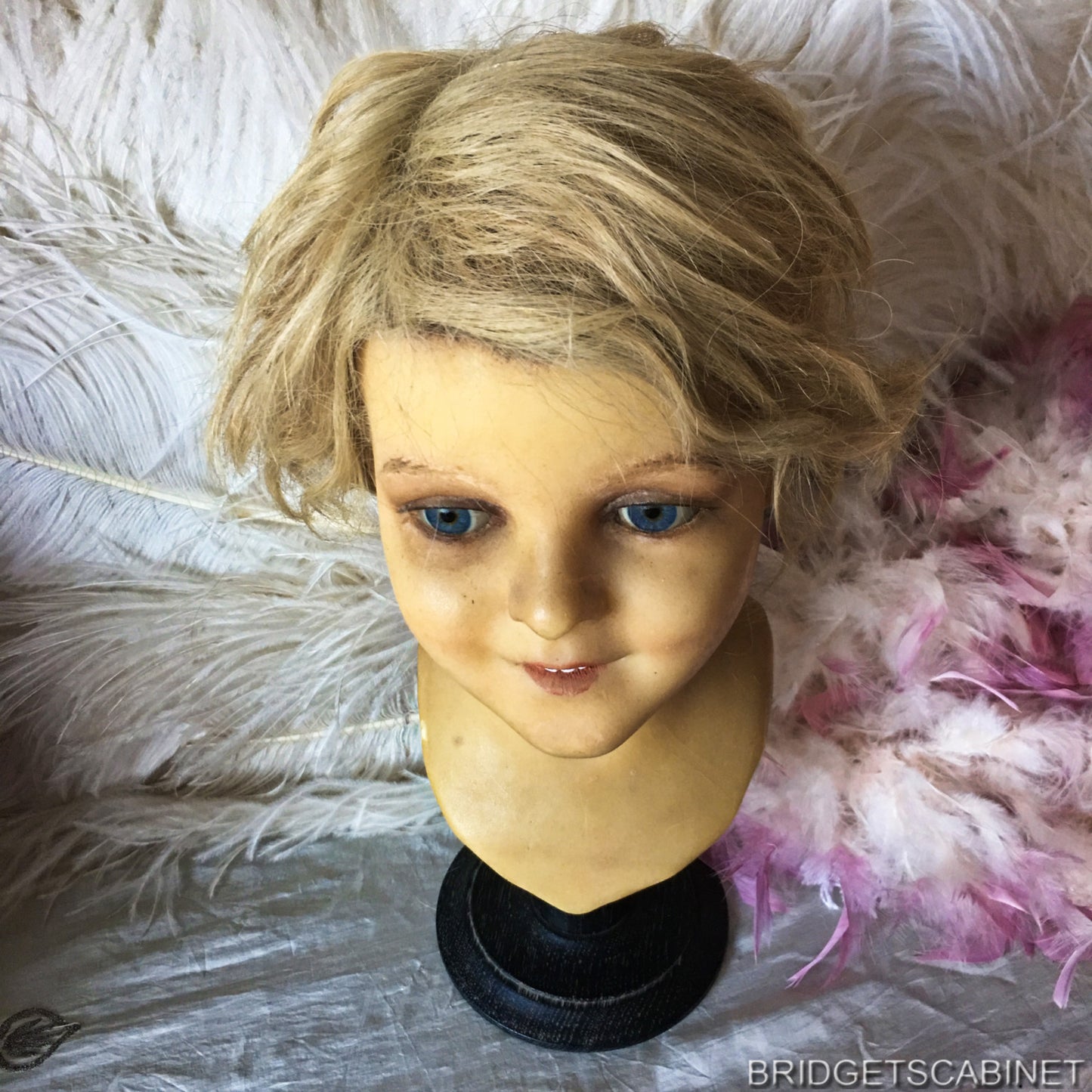 1900s Counter Top Wax Child Head