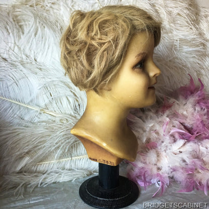 1900s Counter Top Wax Child Head