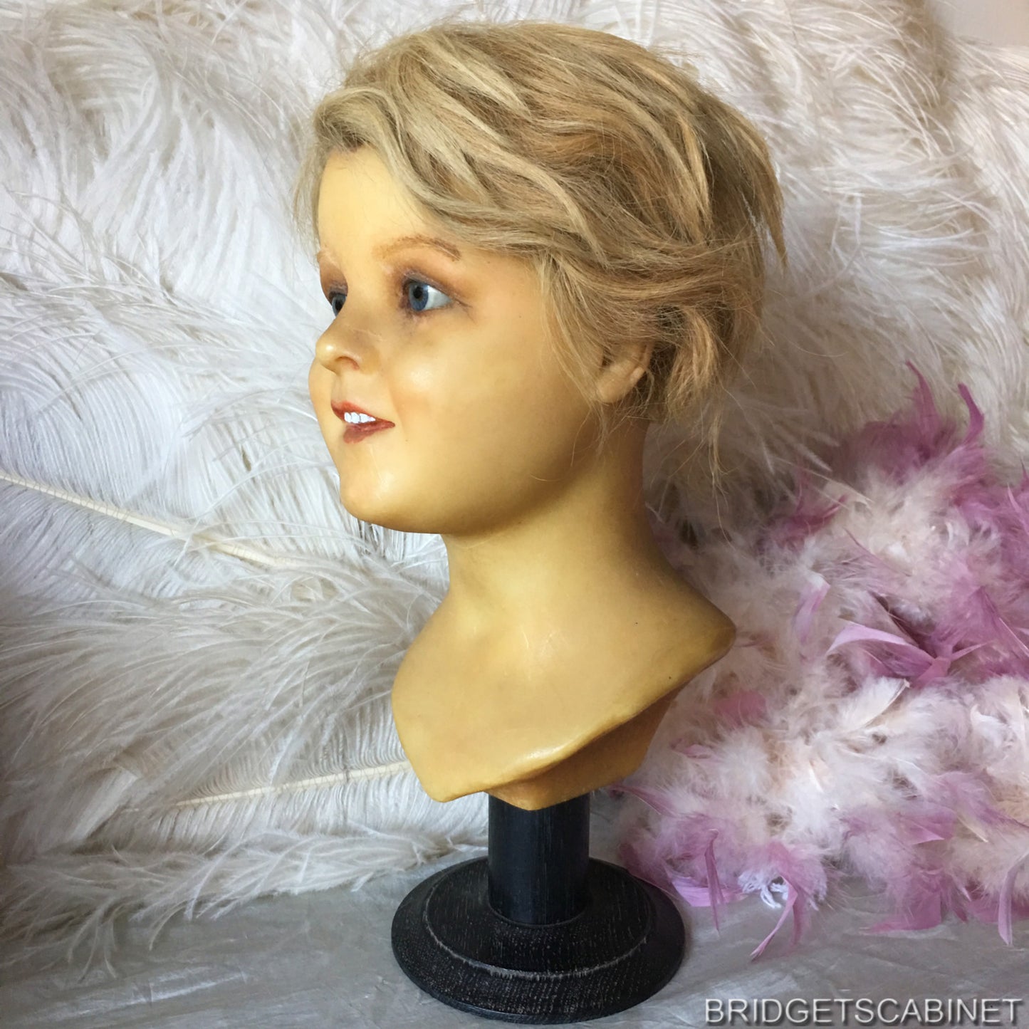 1900s Counter Top Wax Child Head