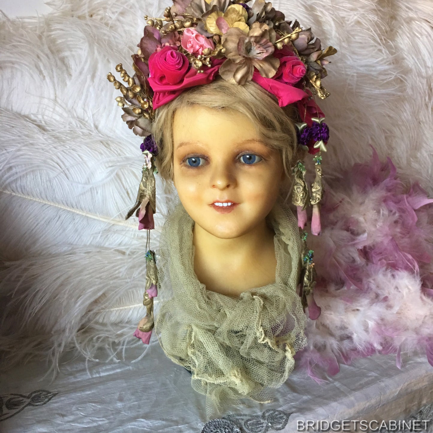 1900s Counter Top Wax Child Head