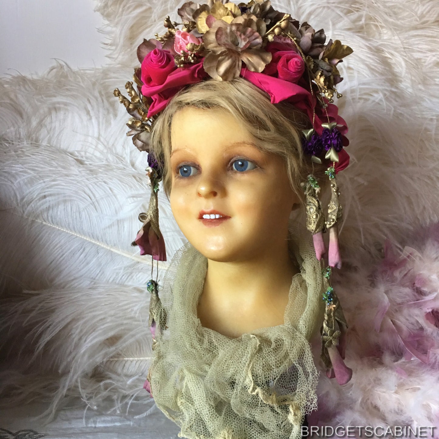 1900s Counter Top Wax Child Head