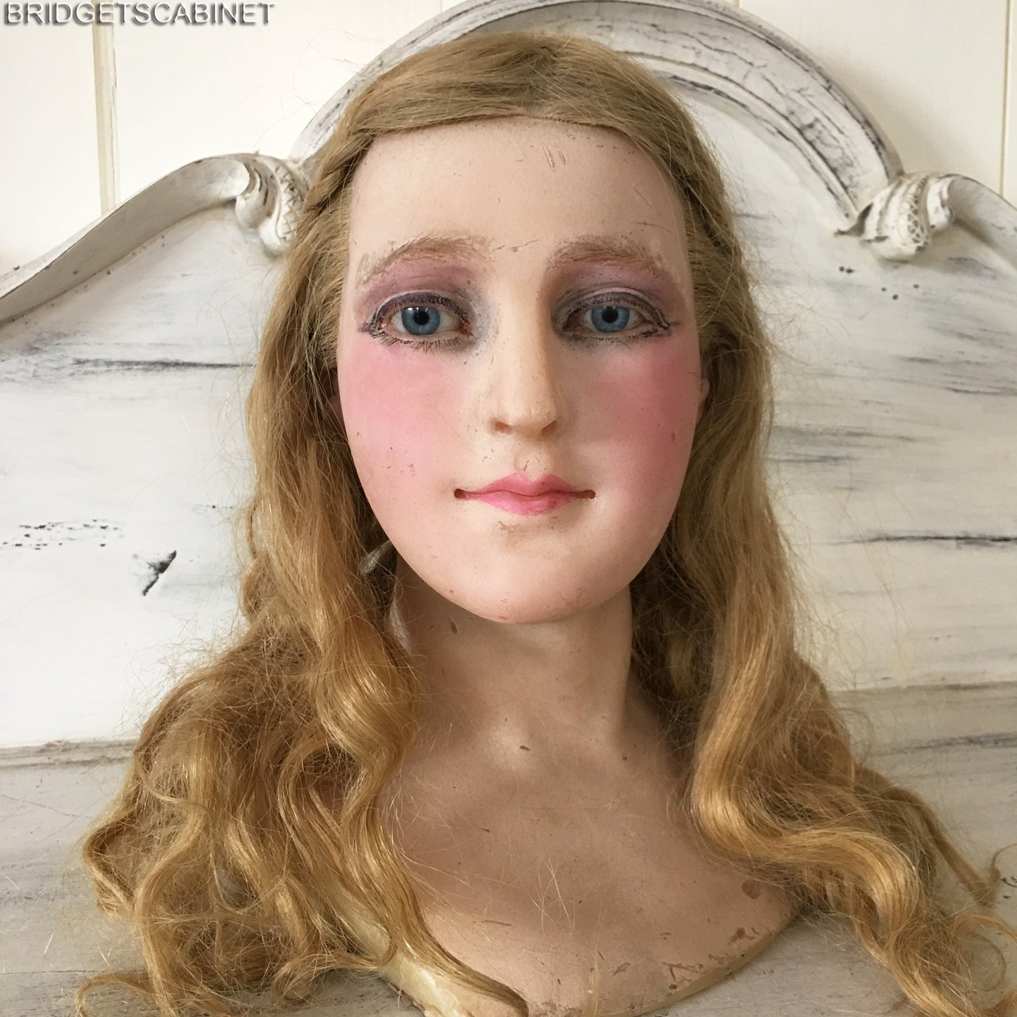 1900s French Wax Bust Display