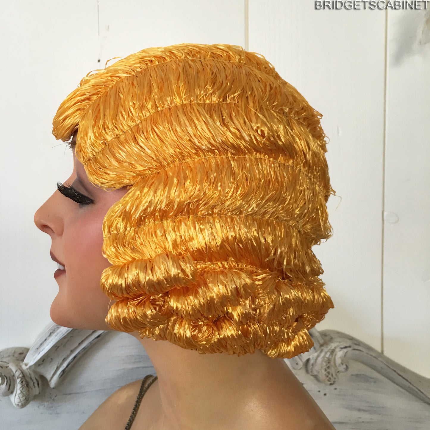 1920s 2-Colored Flapper Wig Gold