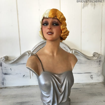 1920s 2-Colored Flapper Wig Gold