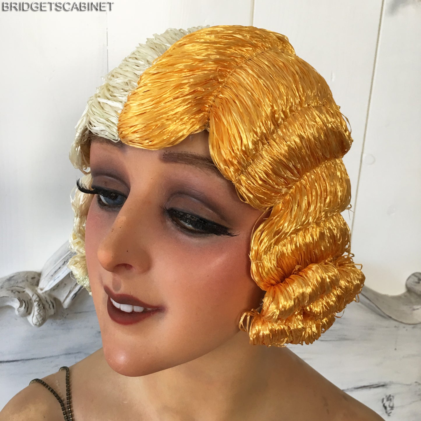 1920s 2-Colored Flapper Wig Gold