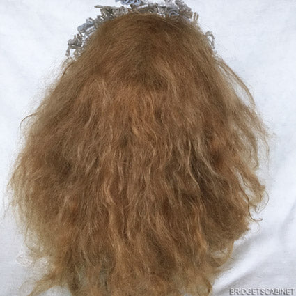 1900s French Wax Bust Red Human Hair