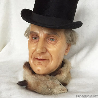 1900s French Wax Man Bust