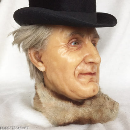 1900s French Wax Man Bust