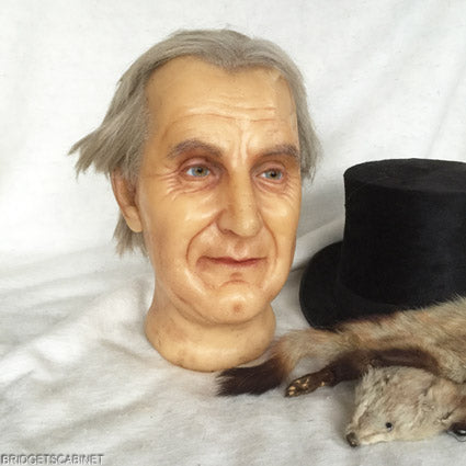 1900s French Wax Man Bust