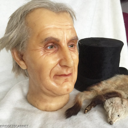 1900s French Wax Man Bust