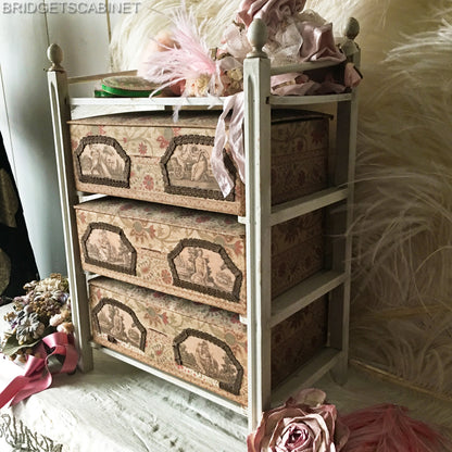 Antique French Doll Drawer Cabinet