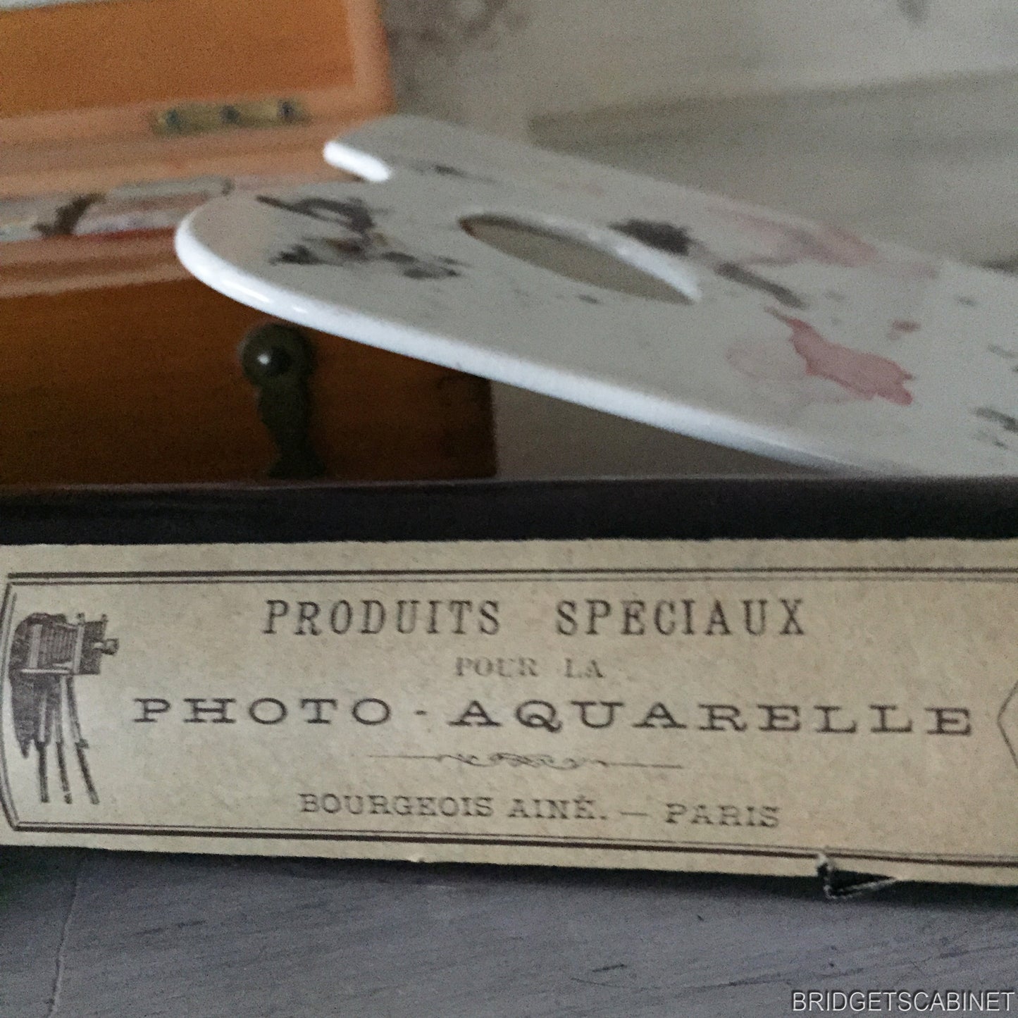 1880s French Artist Photographe Paint Box