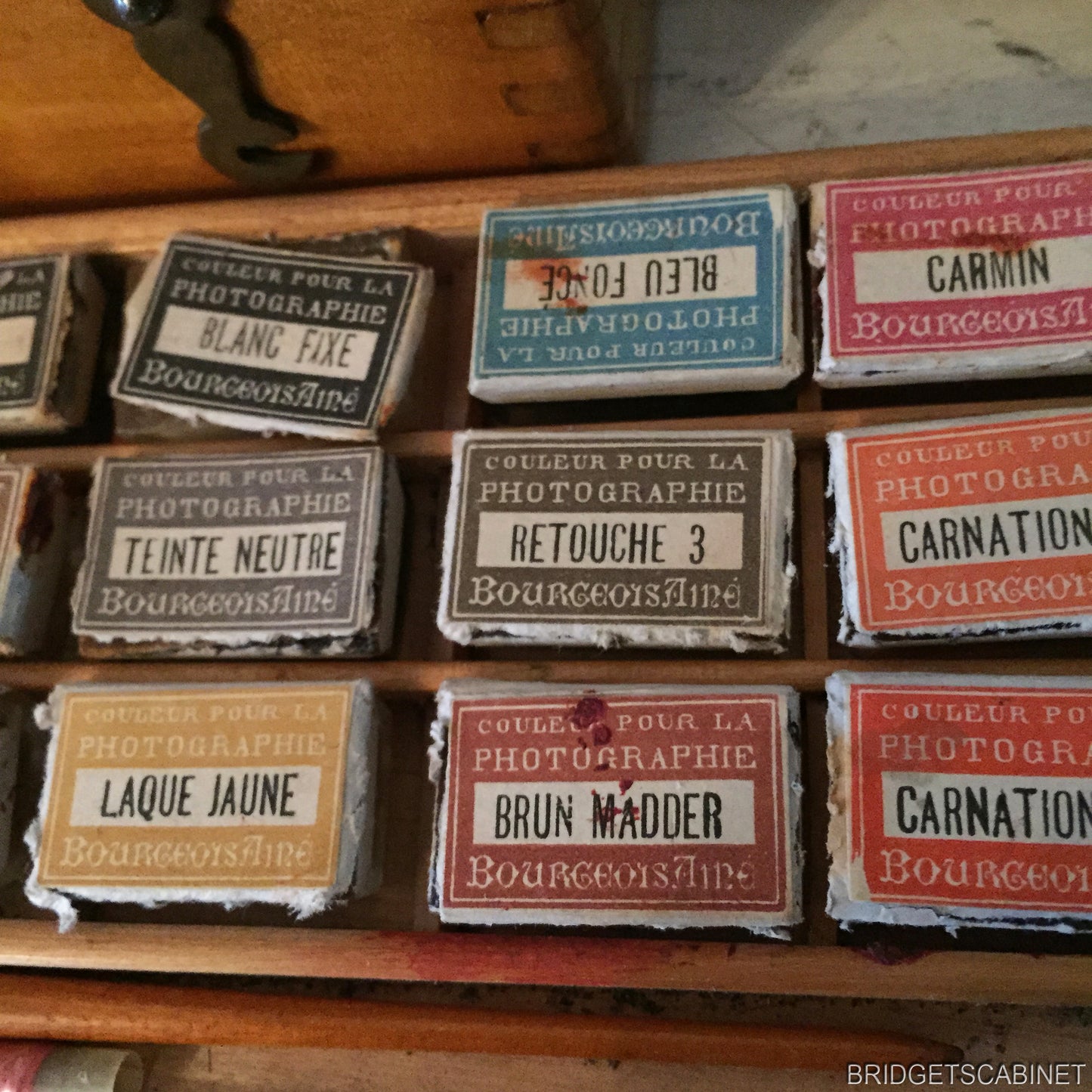 1880s French Artist Photographe Paint Box