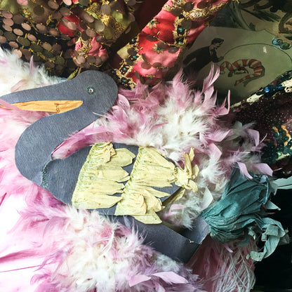 1920s French Crepe Paper Hat