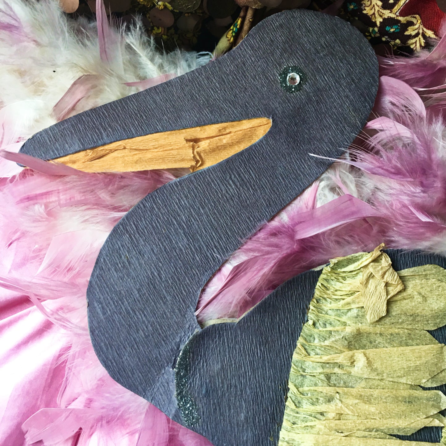 1920s French Crepe Paper Hat